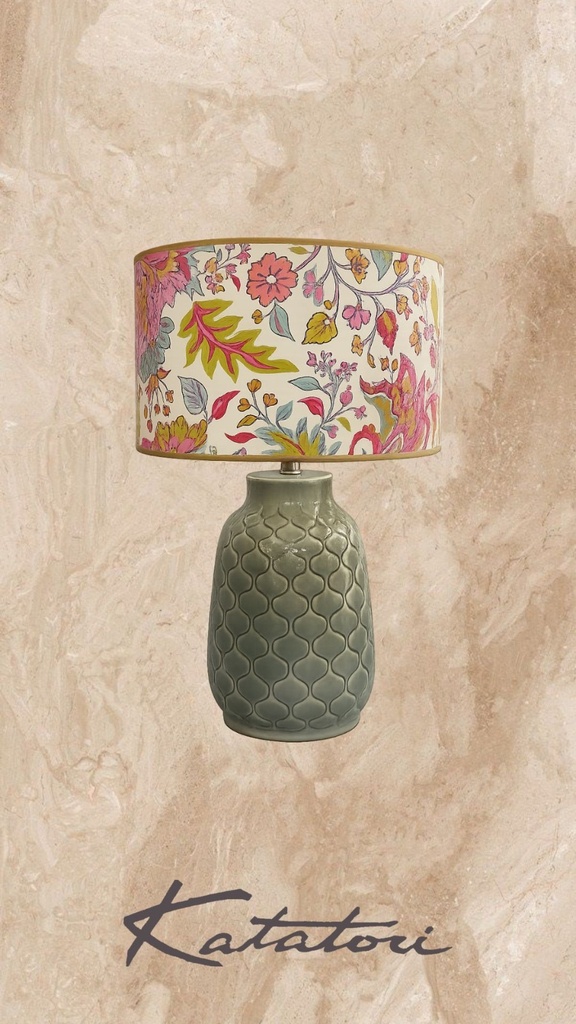 LAMPARA SOBRE MESA PORCELANA SIN PANTALLA